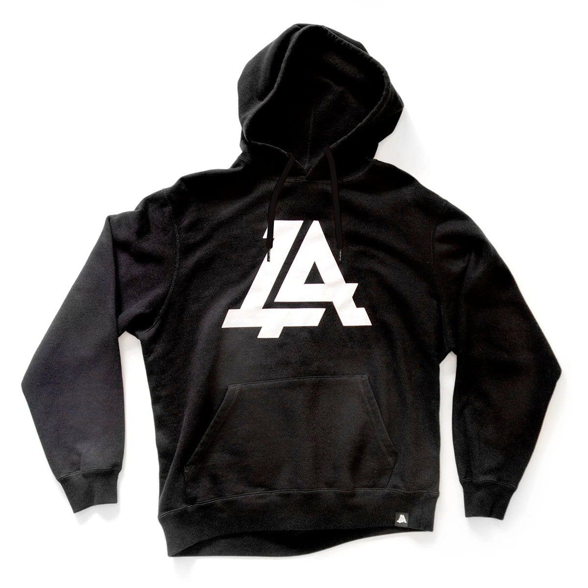 Lost Art Canada - black icon hoodie sweatshirt front view black strings