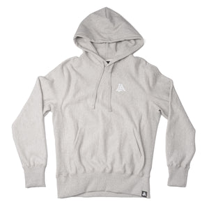 Lost Art Canada - heathered grey reverse weave icon hoodie sweatshirt front view