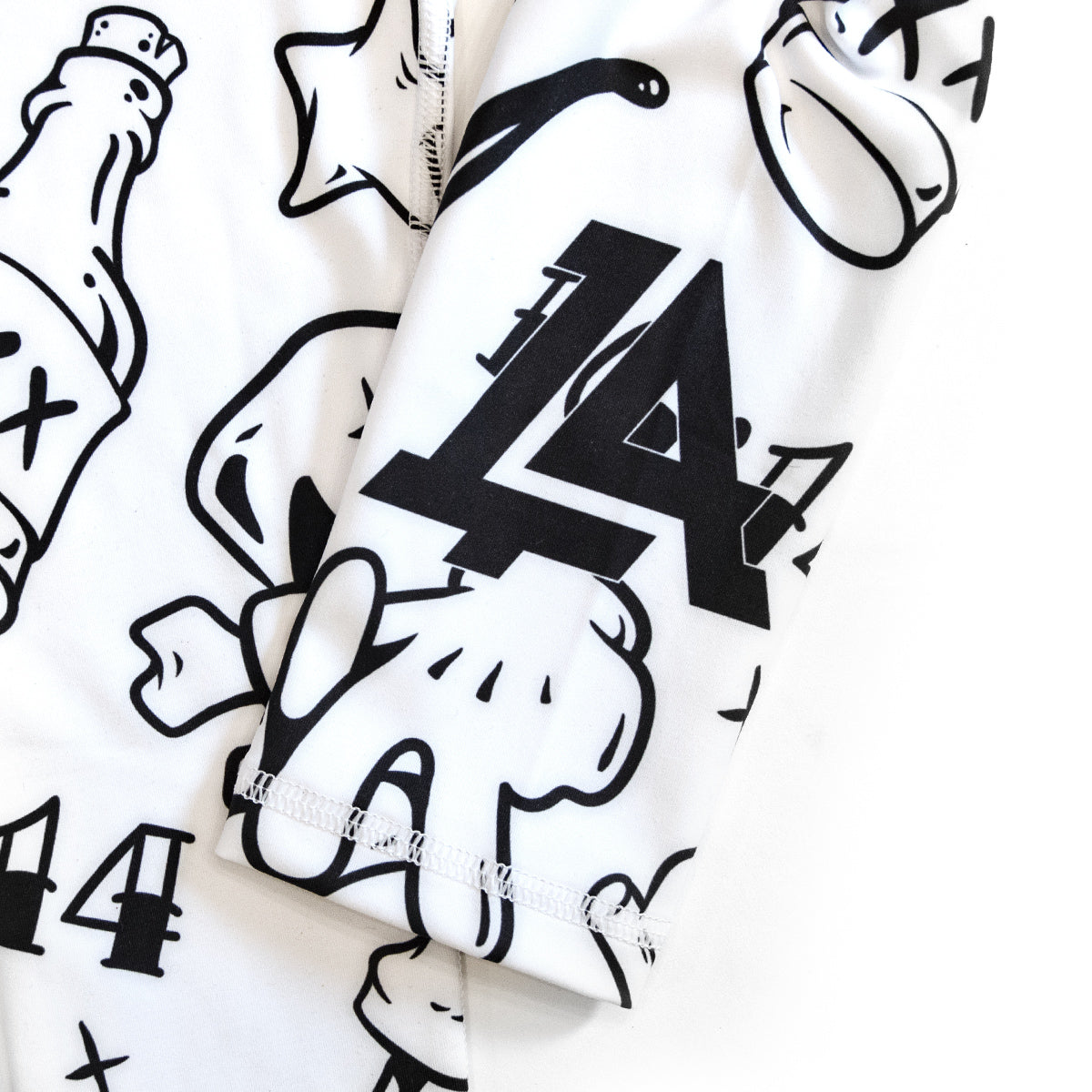 Lost Art Canada - white and black leggings art design ankle view