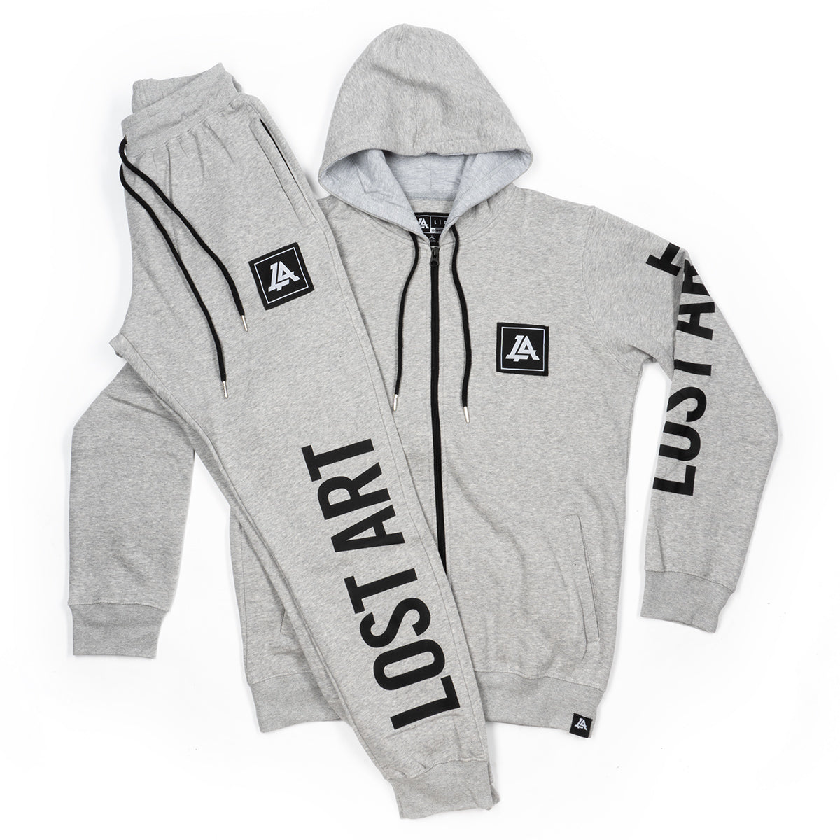 Lost Art Canada - grey leisure suit sweatsuit set view