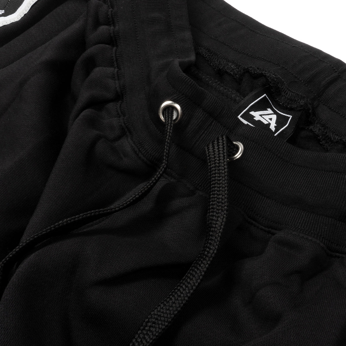 Lost Art Canada - black leisure suit sweatsuit sweatpants inside tag view