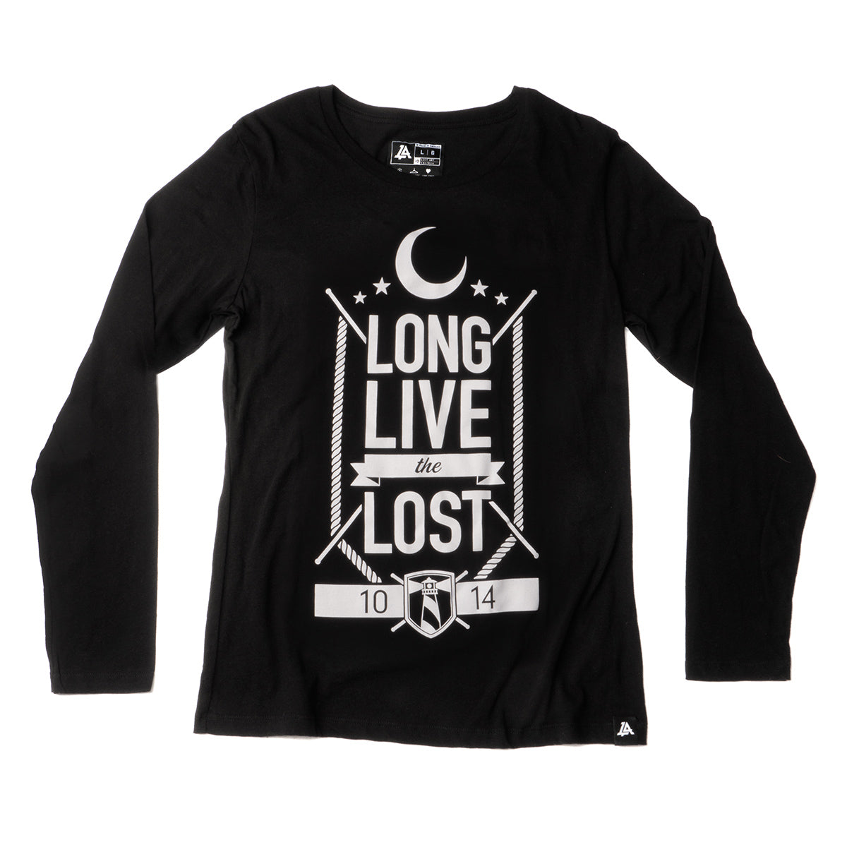 Lost Art Canada - black and white long live the lost longsleeve tee front view