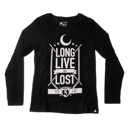 Lost Art Canada - black and white long live the lost longsleeve tee front view