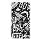 Lost Art Canada - all-over print black white neck tube flat view