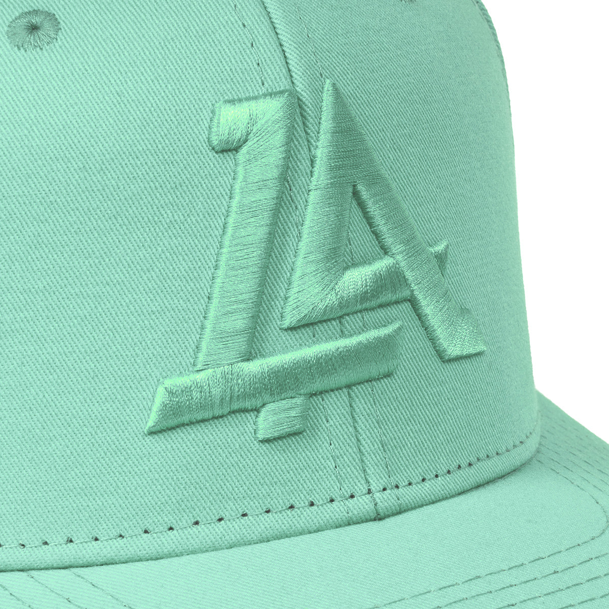 Lost Art Canada - mint outfielder baseball snapback hat close up