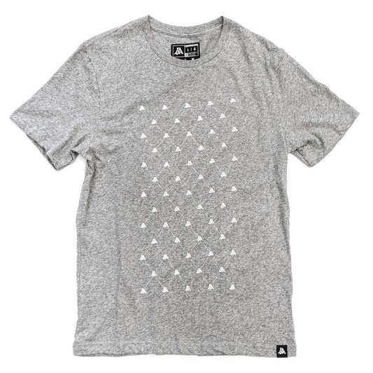 Lost Art Canada - white on grey vintage gridlock tee front view