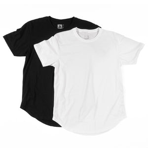 Lost Art Canada - black and white tagless basic tees front view