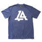 Lost Art Canada - white on royal blue lost art icon logo tee front view