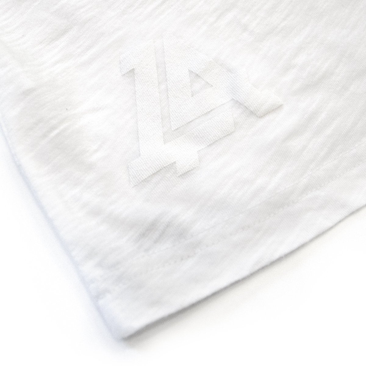 Lost Art Canada - white on white ghost logo tee back screen print view