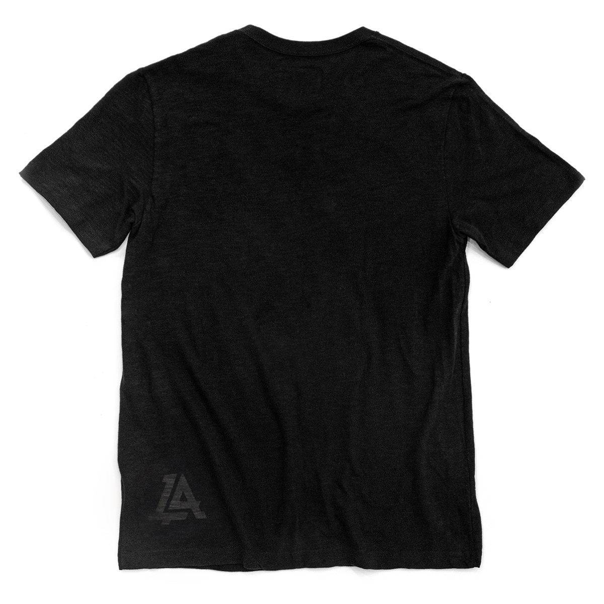 Lost Art Canada - black on black lost monogram tee back view