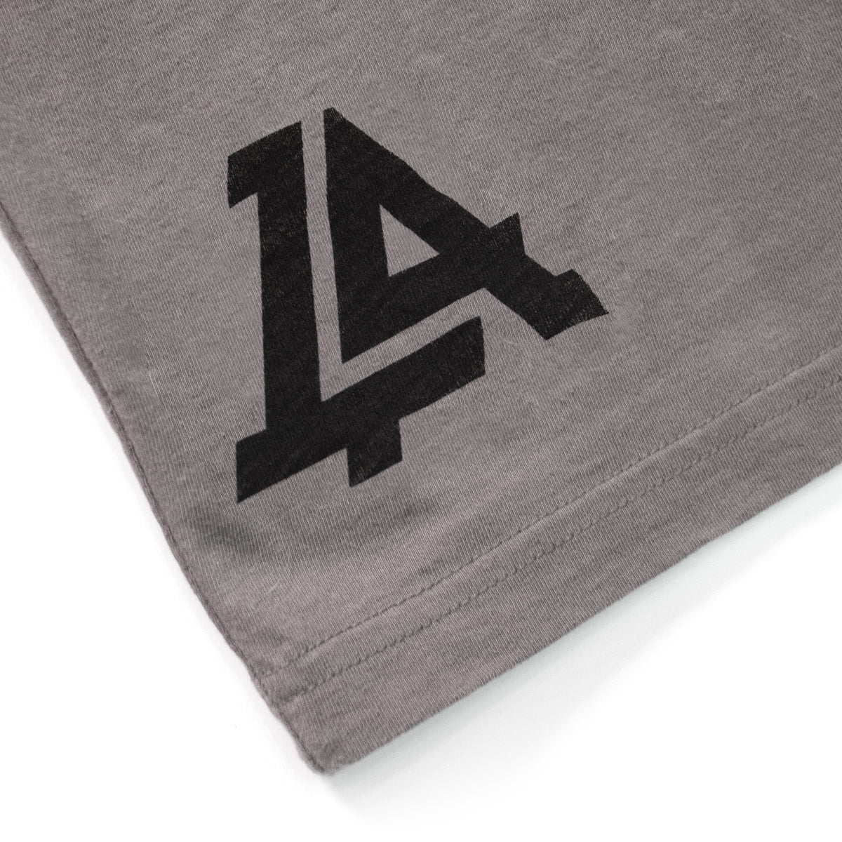 Lost Art Canada - black on slate grey monogram logo tee back logo view