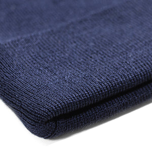 Lost Art Canada - blue wool winter toque close up view