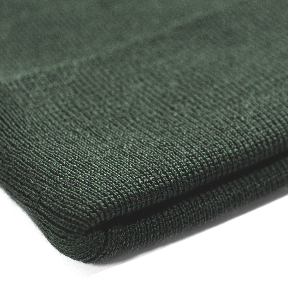 Lost Art Canada - green wool winter toque close up view