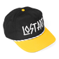 Lost Art Canada - black tsunami nylon surfer snapback hat front view