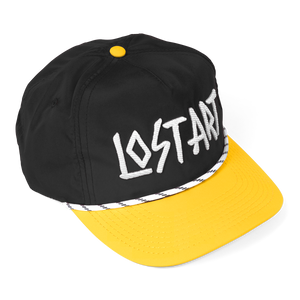 Lost Art Canada - black tsunami nylon surfer snapback hat front view