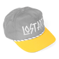 Lost Art Canada - grey tsunami nylon surfer snapback hat front view