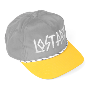 Lost Art Canada - grey tsunami nylon surfer snapback hat front view