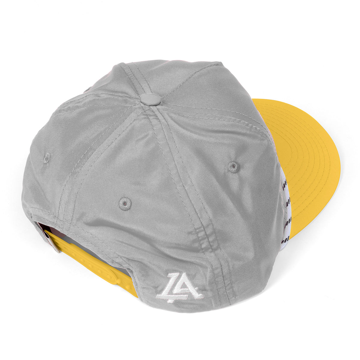 Lost Art Canada - grey tsunami nylon surfer snapback hat back view